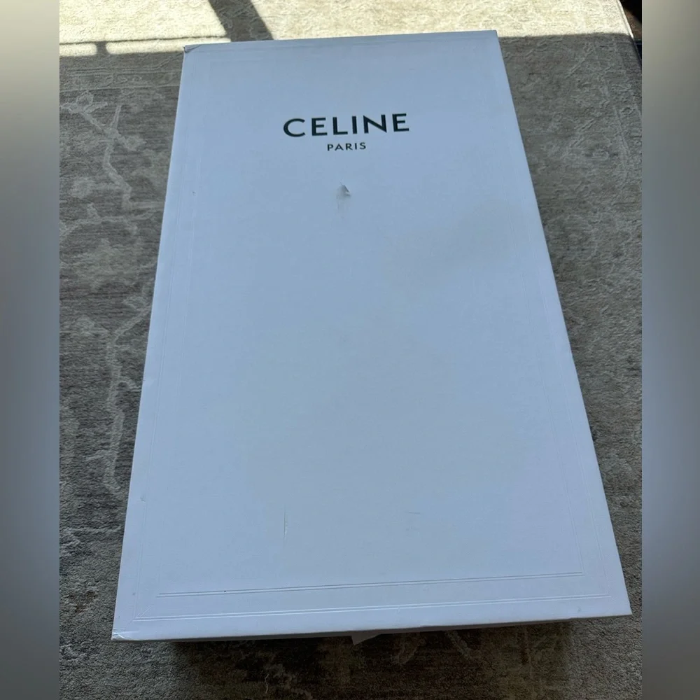 CELINE WILTERN Calfskin RIDING BOOT WITH TRIOMPHE 90mm Brown KneeHigh Boots 39.5 - Picture 10 of 16